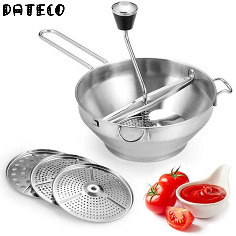Potato Masher Ricer - Molinillo de alimentos multifuncional de acero