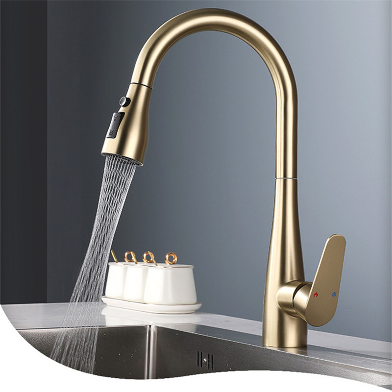Kitchen Gadgets Mixer - Grifo de Cocina Extraíble en Oro