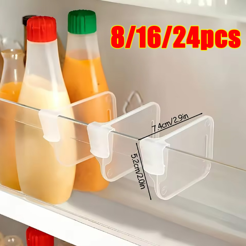 Kitchen Gadgets Storage Ideas - Separadores organizadores de refrigerador transparentes y