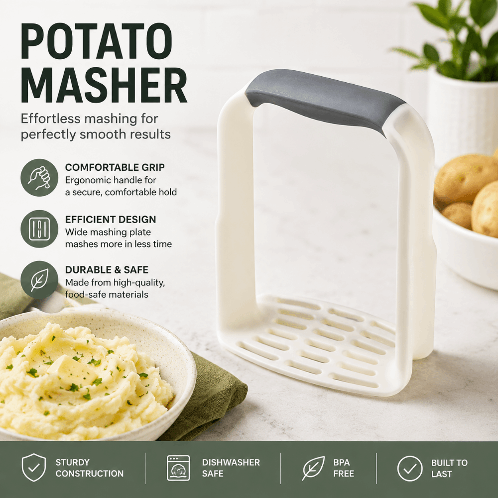 Potato Masher Ricer - Triturador de Patatas Manual Colgante, Prensa