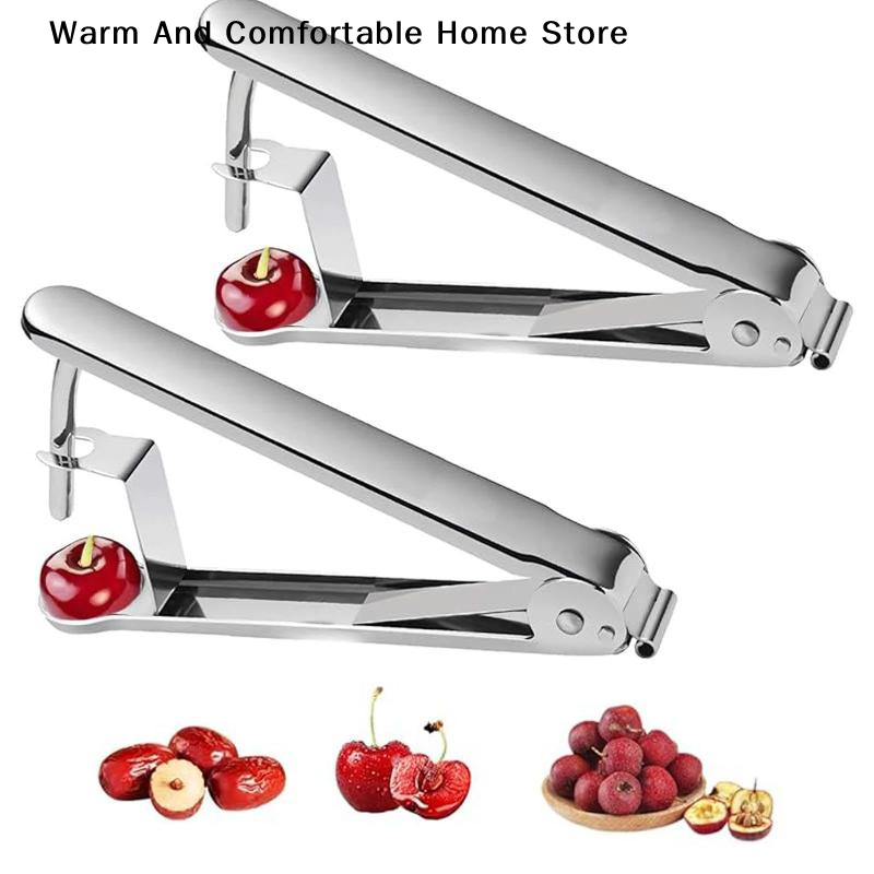 Kitchen Gadgets And Tools - Removedor de huesos multifuncional para cerezas,
