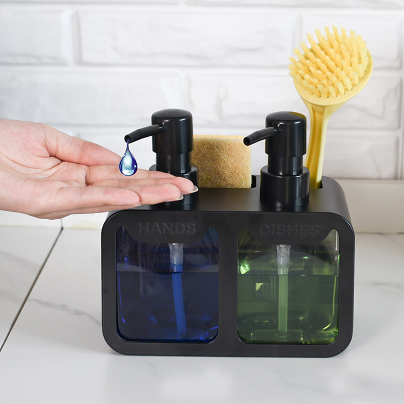 Kitchen Gadgets Dispenser Brush Holder - Juego de dispensadores de jabón para