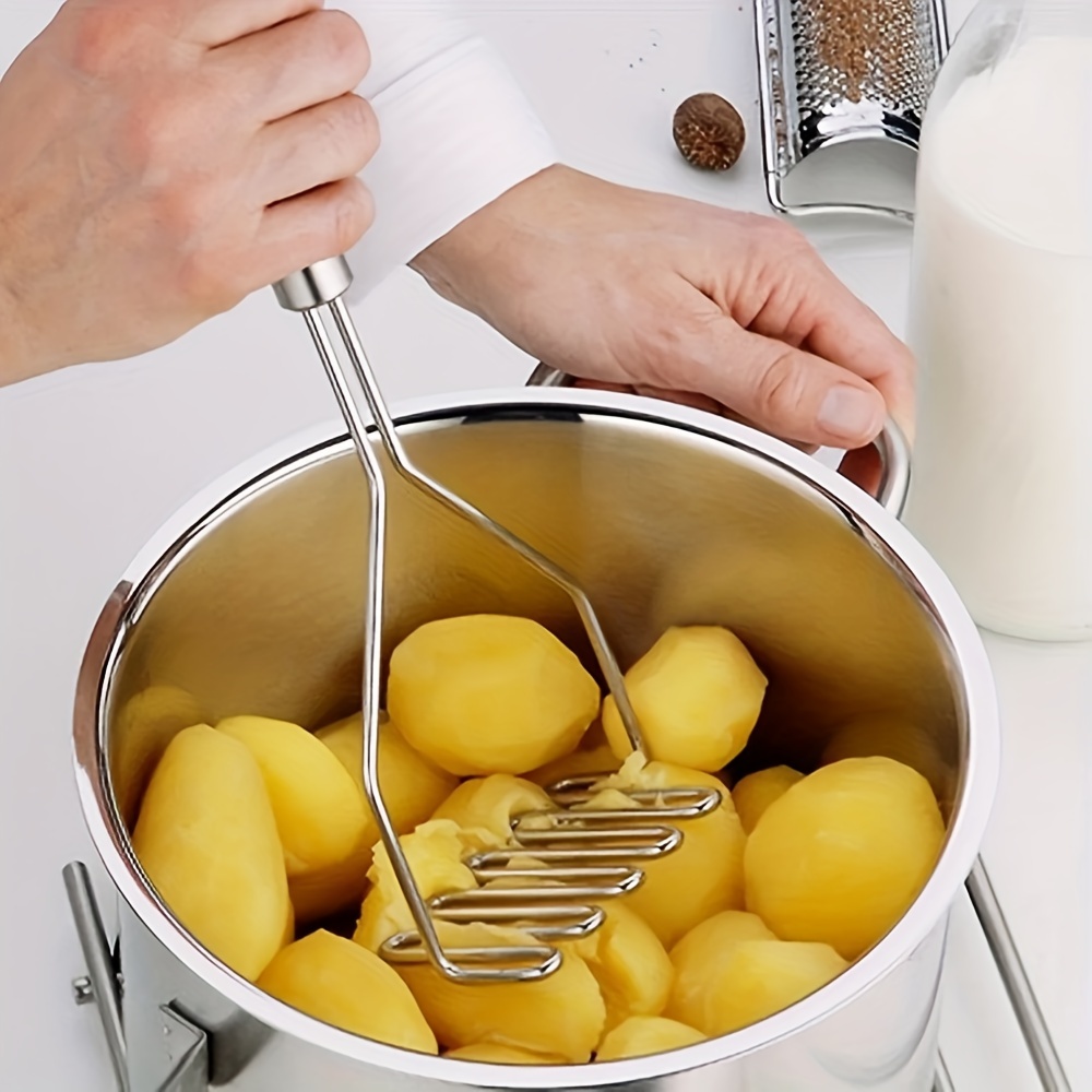 Potato Masher Ricer - Trituradora de patatas ondulada de acero