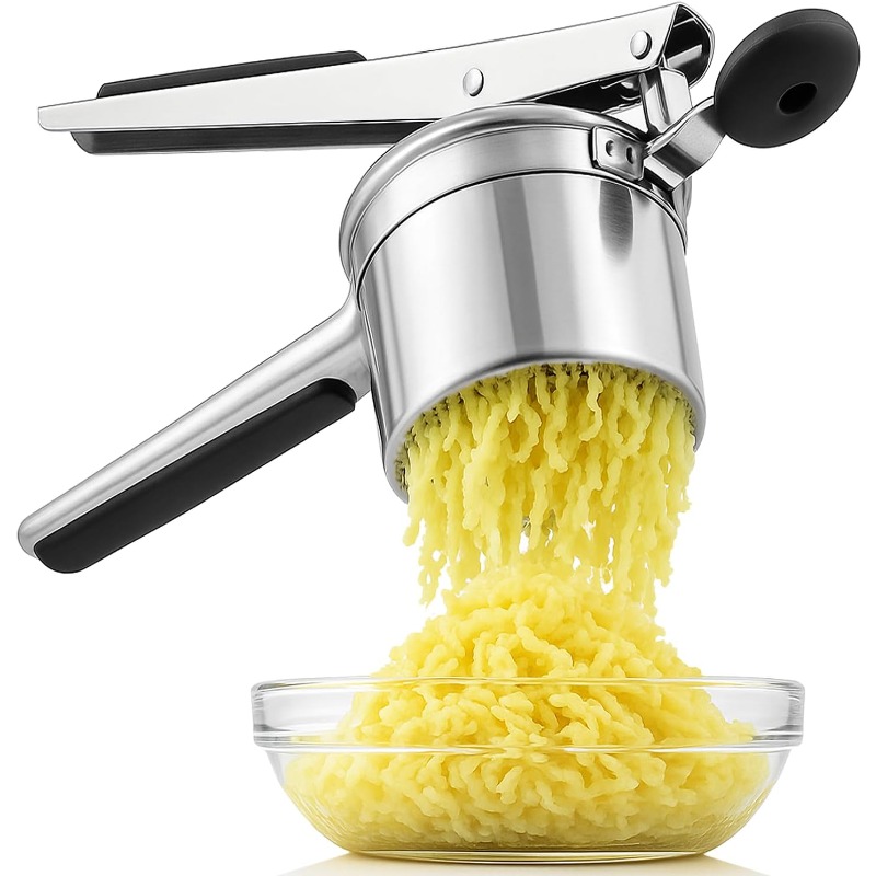Potato Masher Ricer - Ricer de patatas grande, triturador y