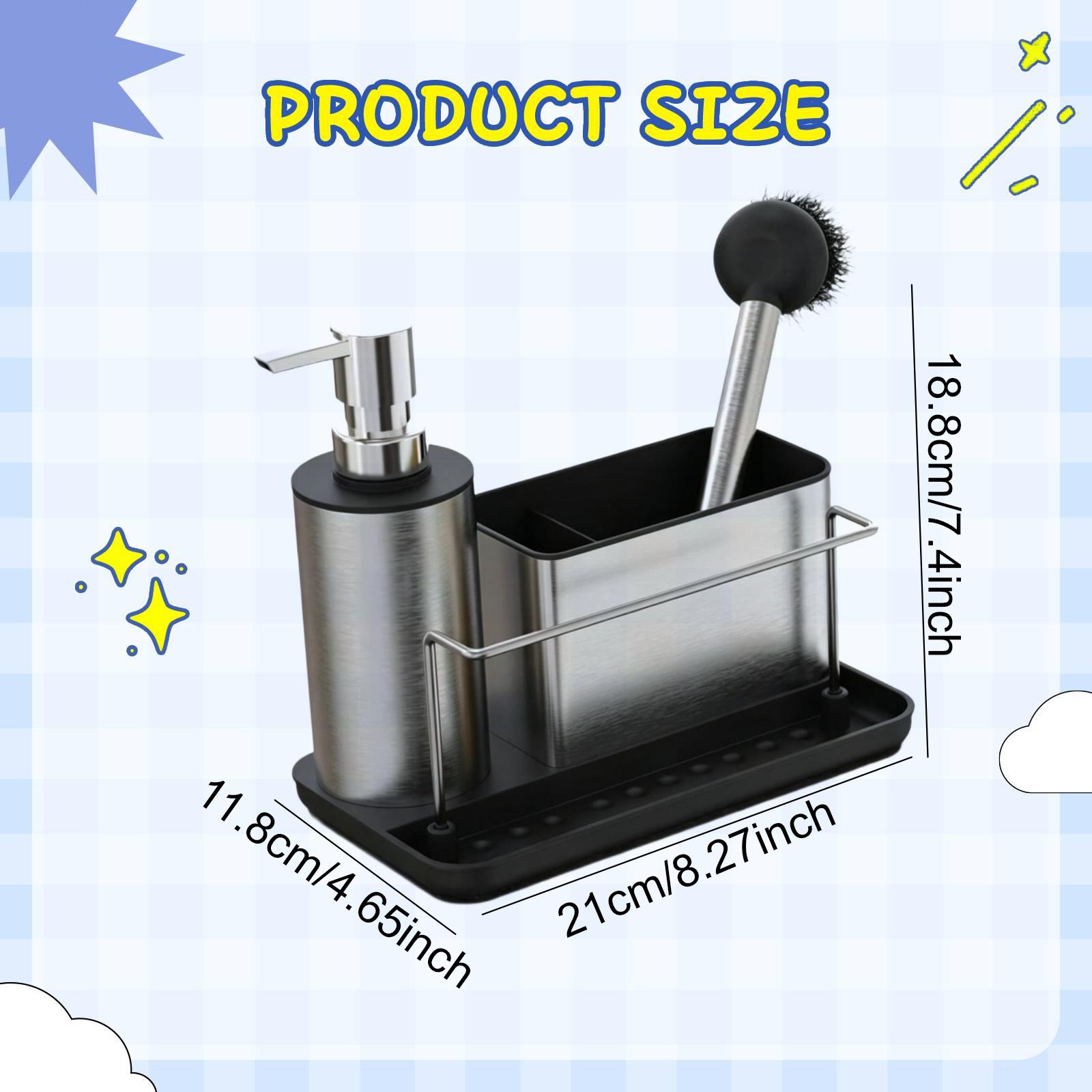 Kitchen Gadgets Dispenser Brush Holder - Dispensador de Jabón para Cocina con
