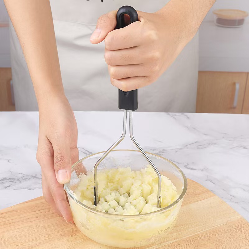Potato Masher Ricer - Empujador de patatas de acero inoxidable