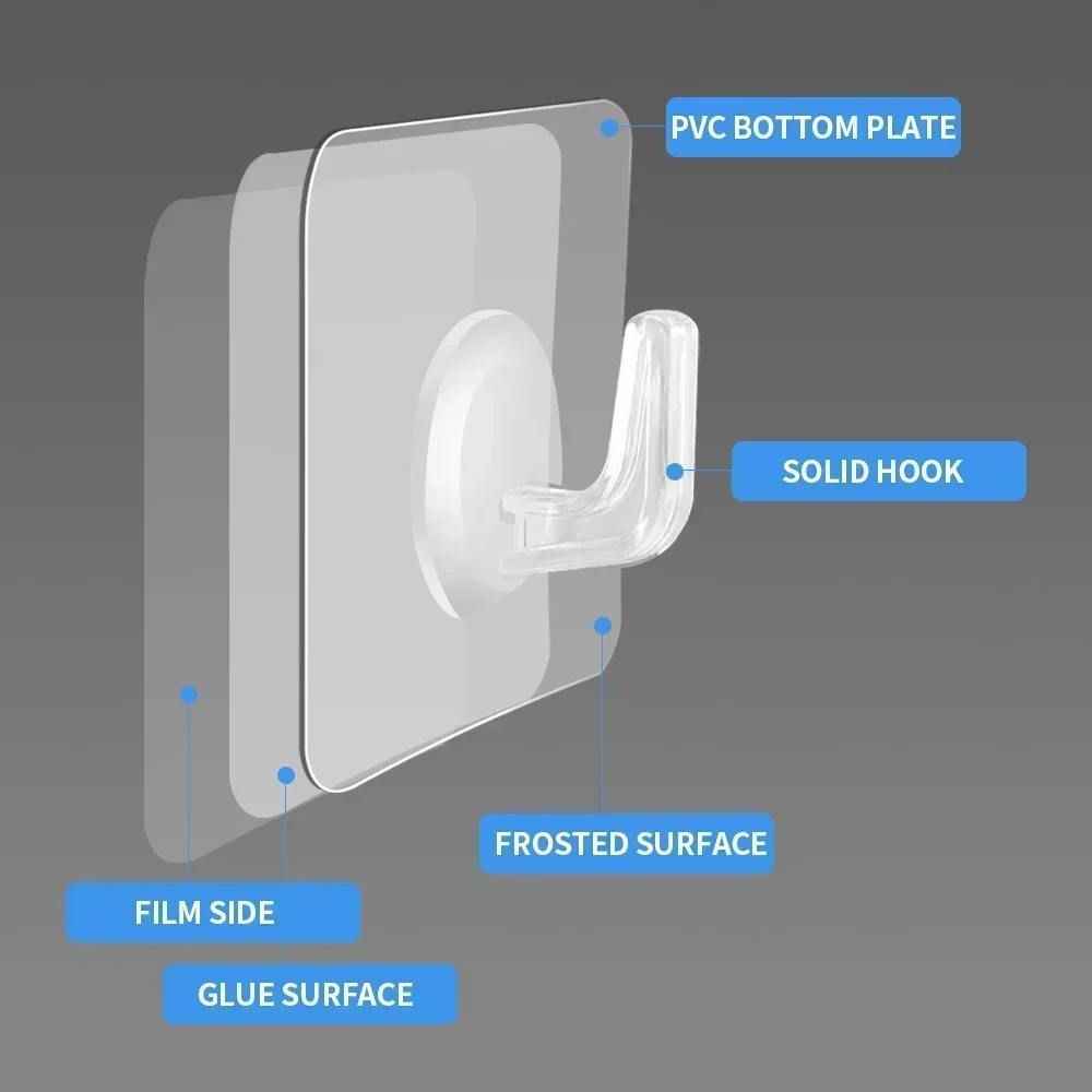 Ganchos autoadhesivos transpar - Kitchen Gadgets Rack reseña y precio