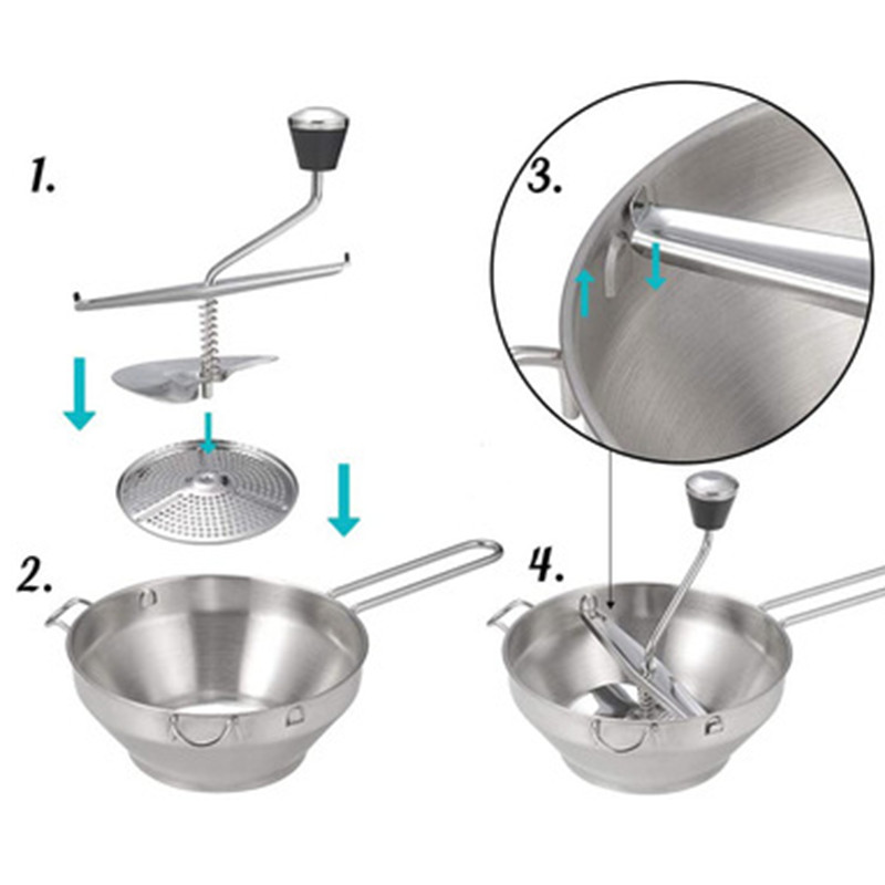 Molinillo de alimentos multifu - Potato Masher Ricer reseña y precio