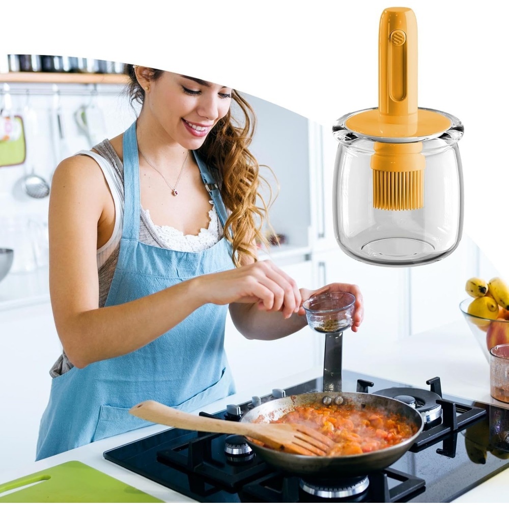 Dispensador de aceite de cocin - Kitchen Gadgets Dispenser Brush Holder reseña y precio