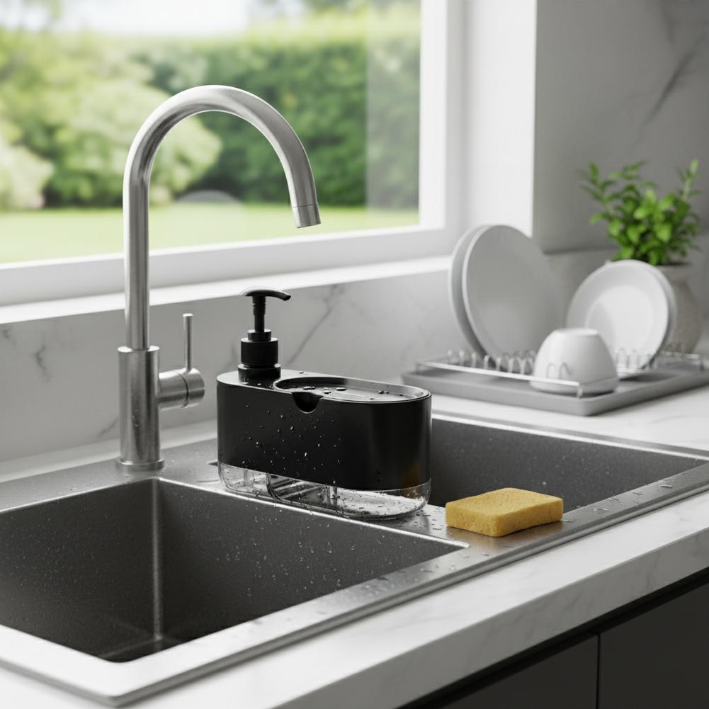 Dispensador de Jabón para Plat - Kitchen Gadgets Dispenser Brush Holder reseña y precio