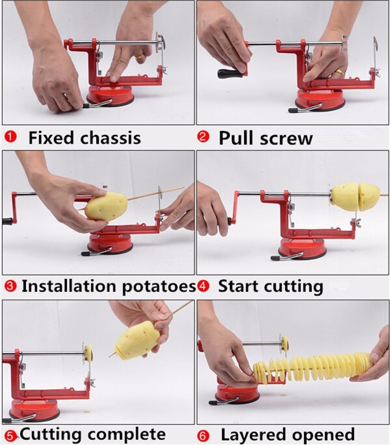 Rebanador de patatas Twister,  - Potato Masher Ricer reseña y precio