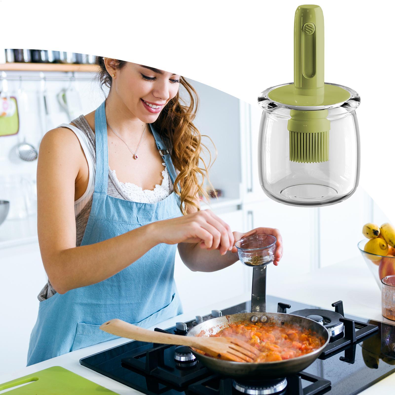 Dispensador de aceite para coc - Kitchen Gadgets Dispenser Brush Holder reseña y precio
