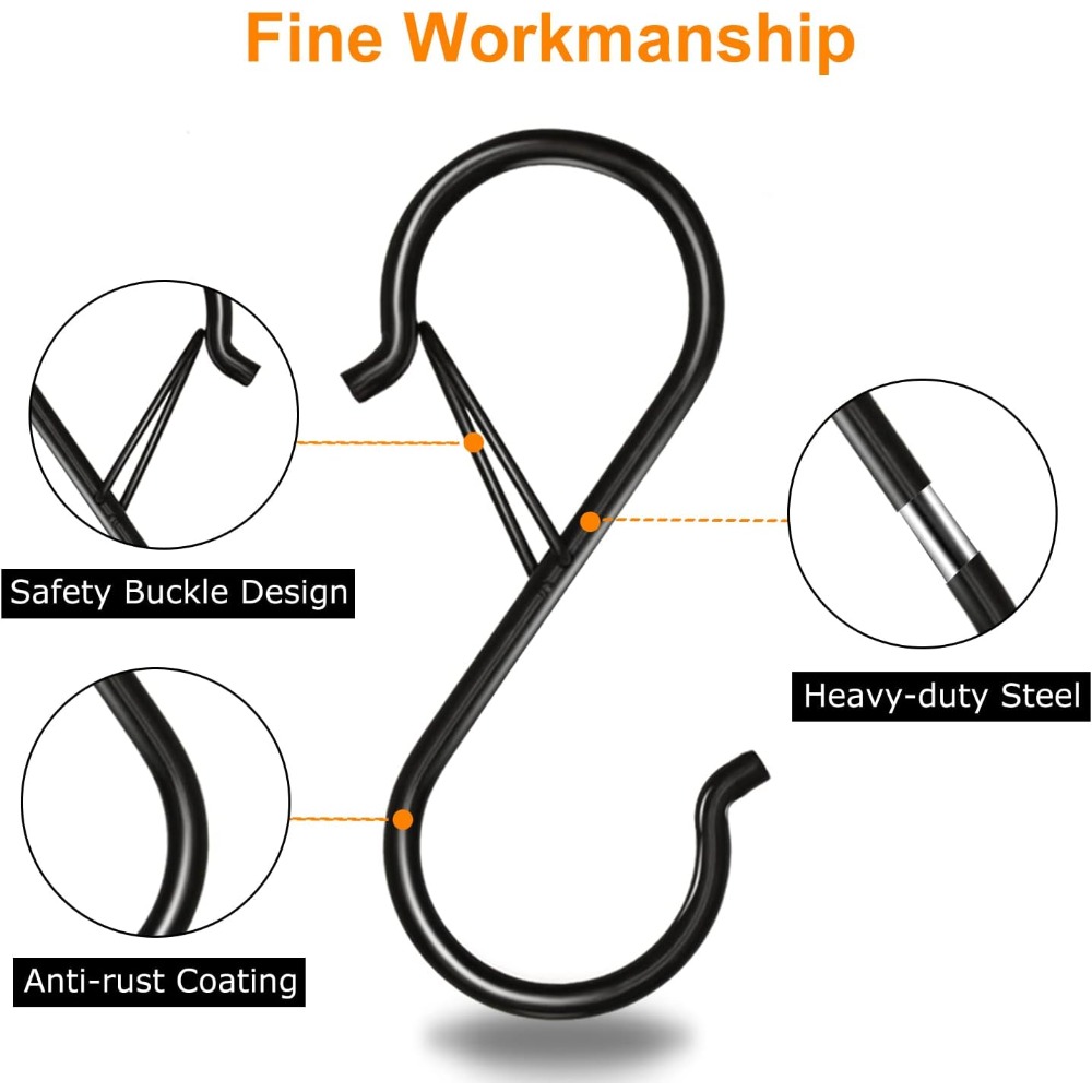 Ganchos en S Resistentes de 3. - Kitchen Gadgets Rack reseña y precio