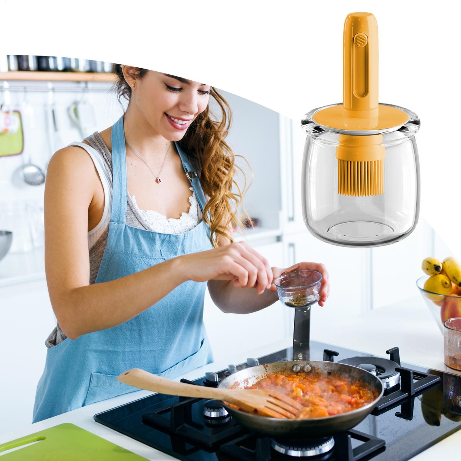 Dispensador de aceite, botella - Kitchen Gadgets Dispenser Brush Holder reseña y precio