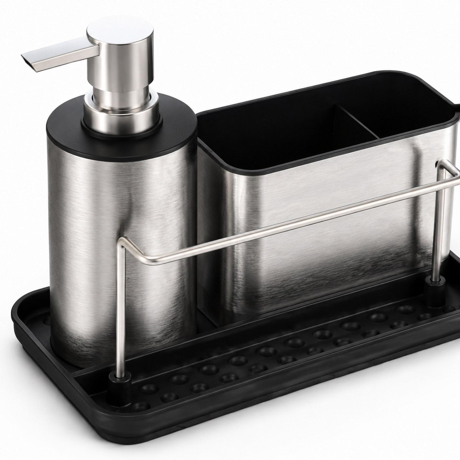 Dispensador de Jabón para Coci - Kitchen Gadgets Dispenser Brush Holder reseña y precio